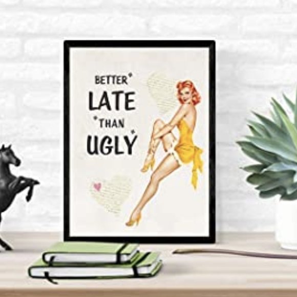 Funny Vintage 1950s Pinup Girl Print Home Decor - Picture 4 of 6